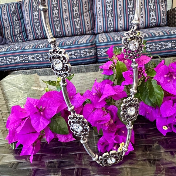Brighton Swarovski Crystal Silver Necklace ~ Never Worn! - Picture 2 of 5
